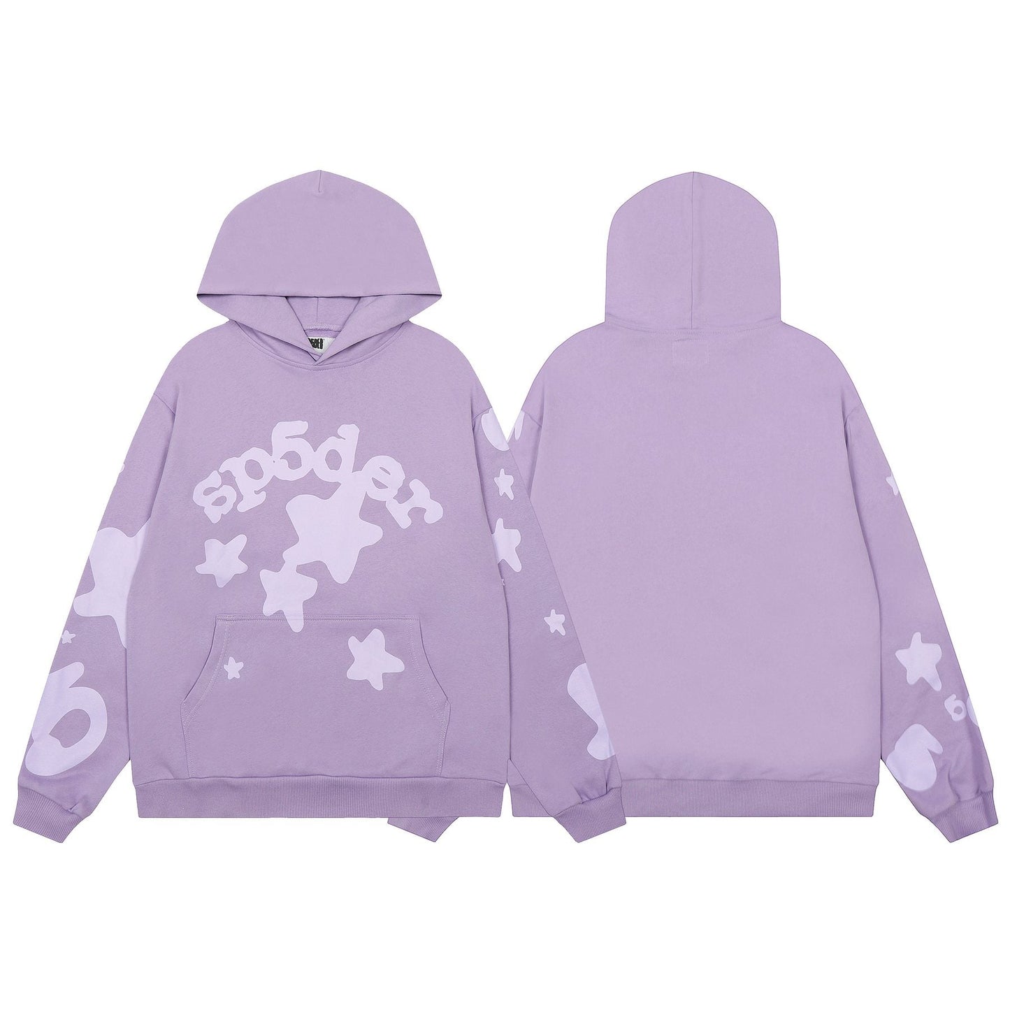 Sp5der Star Graphic Hoodie & Jogger Matching Set — front