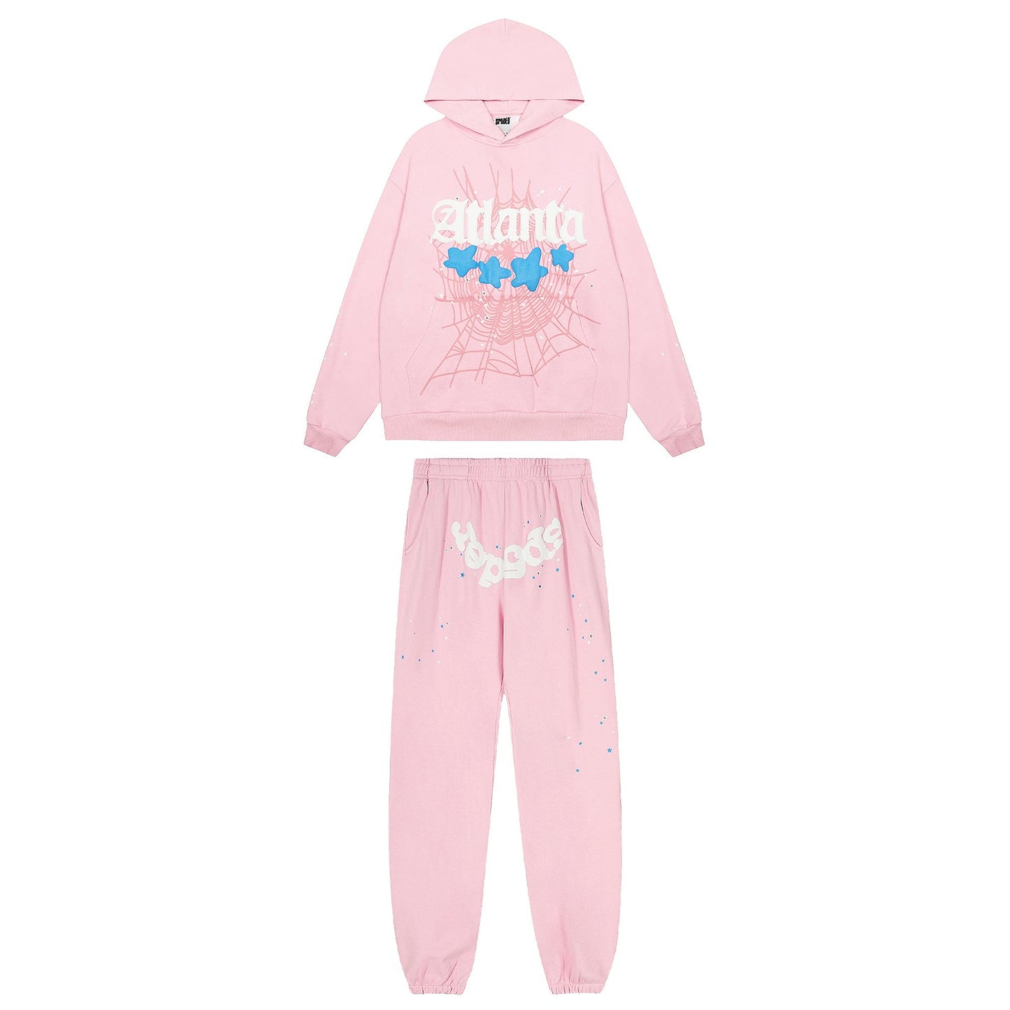 Sp5der Spiderweb Graphic Hoodie & Sweatpants Matching Set — hero