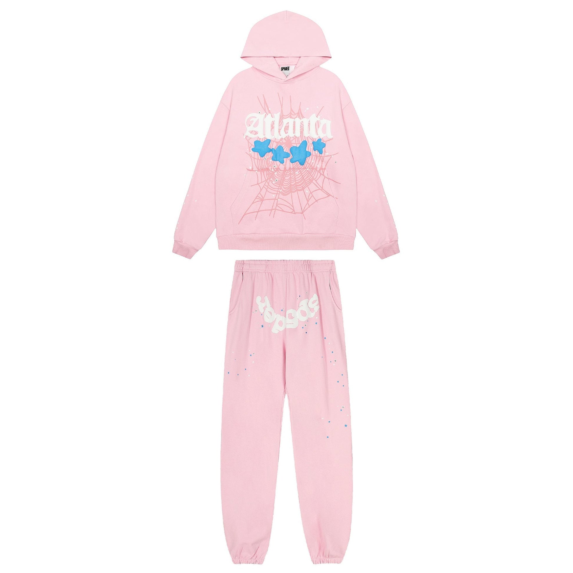 Sp5der Spiderweb Graphic Hoodie & Sweatpants Matching Set — hero
