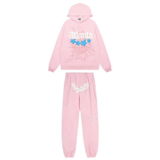 Sp5der Spiderweb Graphic Hoodie & Sweatpants Matching Set — hero