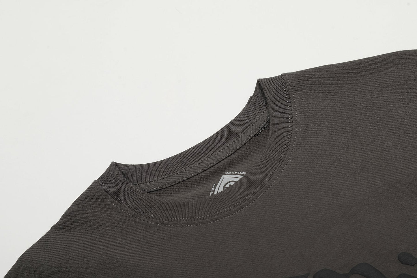 Sp5der Charcoal Front Graphic T-Shirt — detail