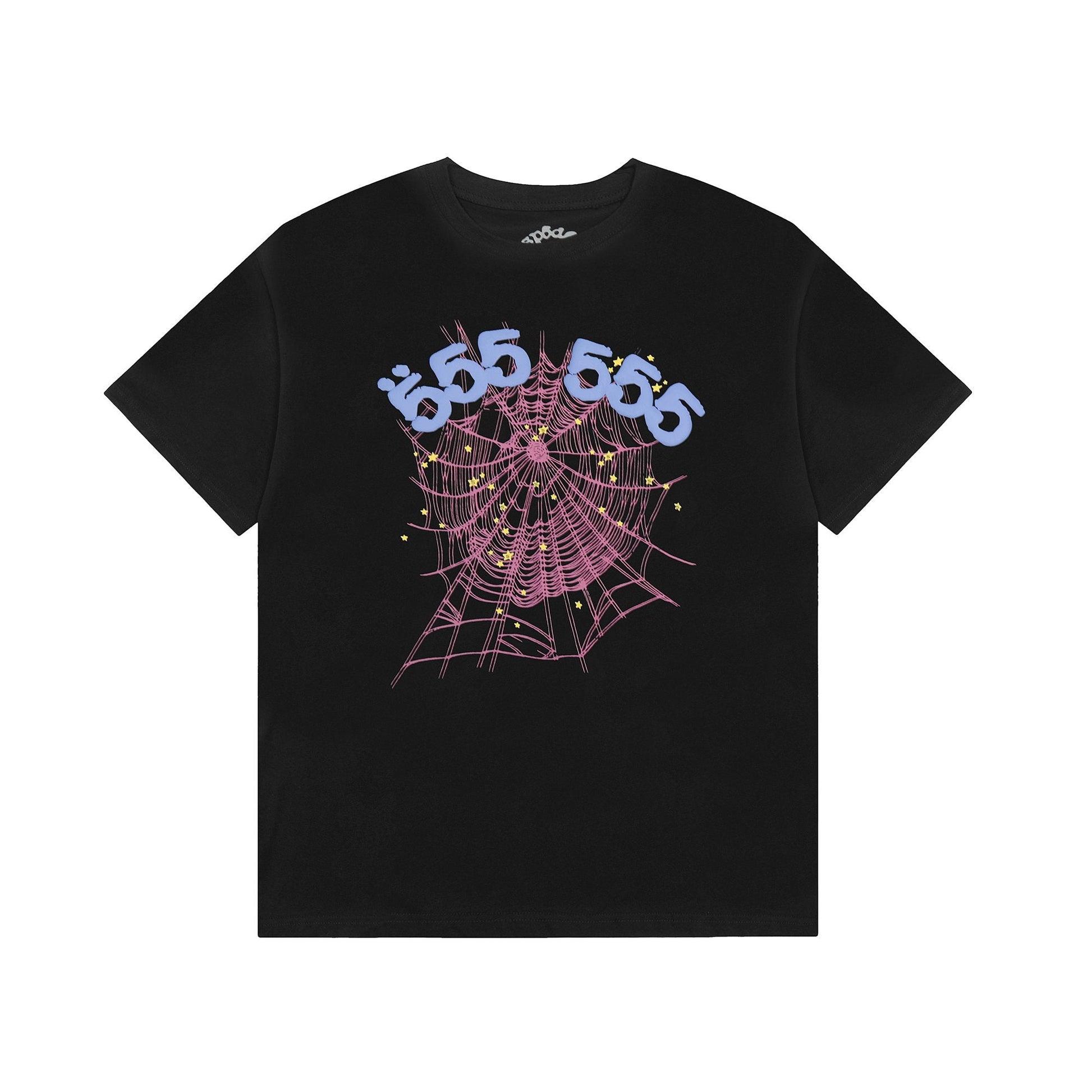 Sp5der 666 Spiderweb Graphic T-Shirt in Black — hero