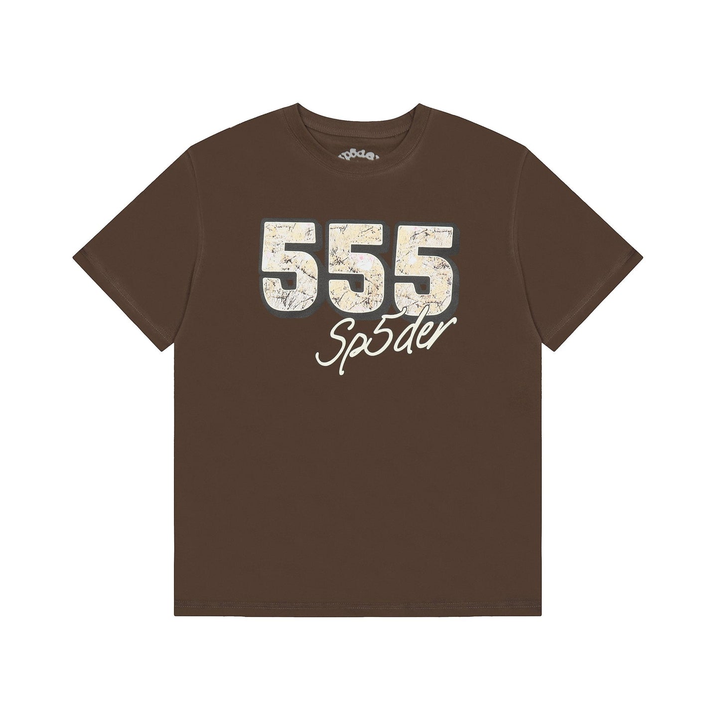 Sp5der Distressed Graphic T-Shirt — hero