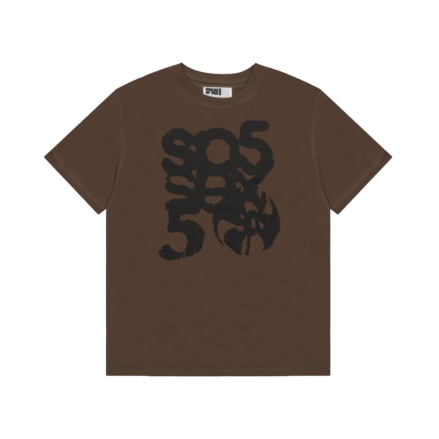 Sp5der Brown Graphic T-Shirt — hero