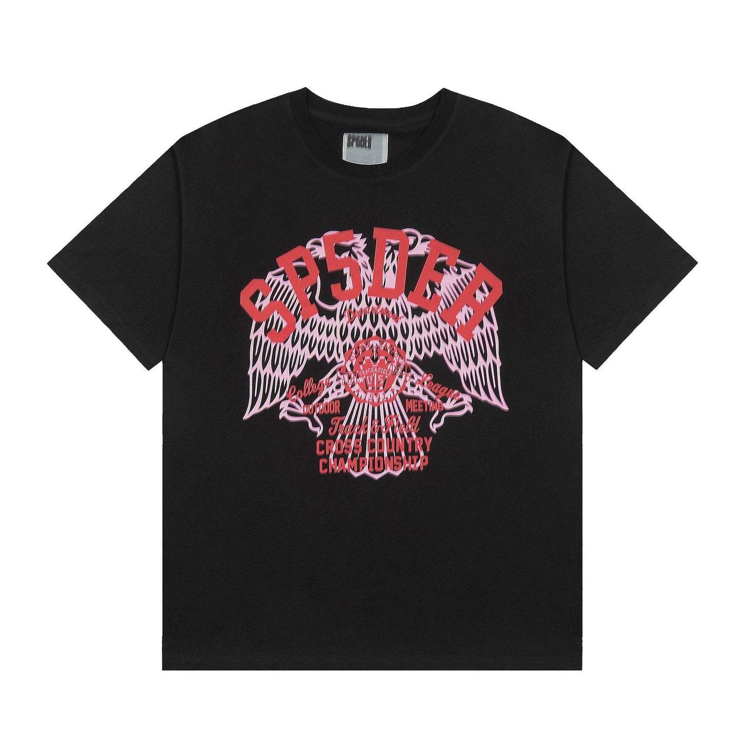 Sp5der Red/Pink Front Graphic T-Shirt — hero