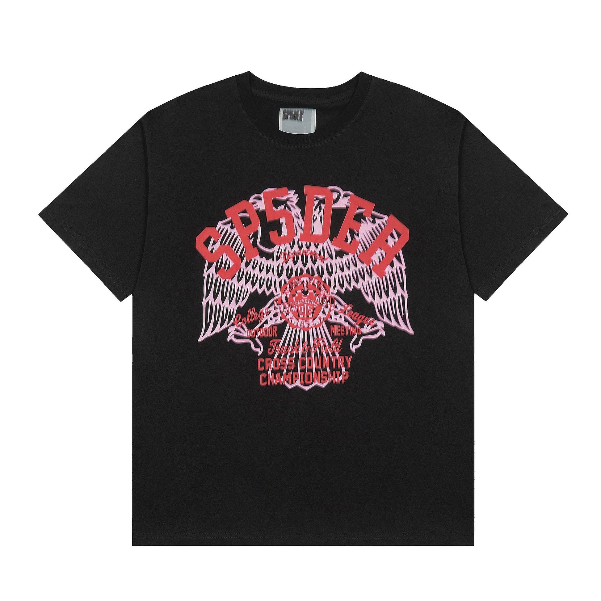 Sp5der Red/Pink Front Graphic T-Shirt — hero