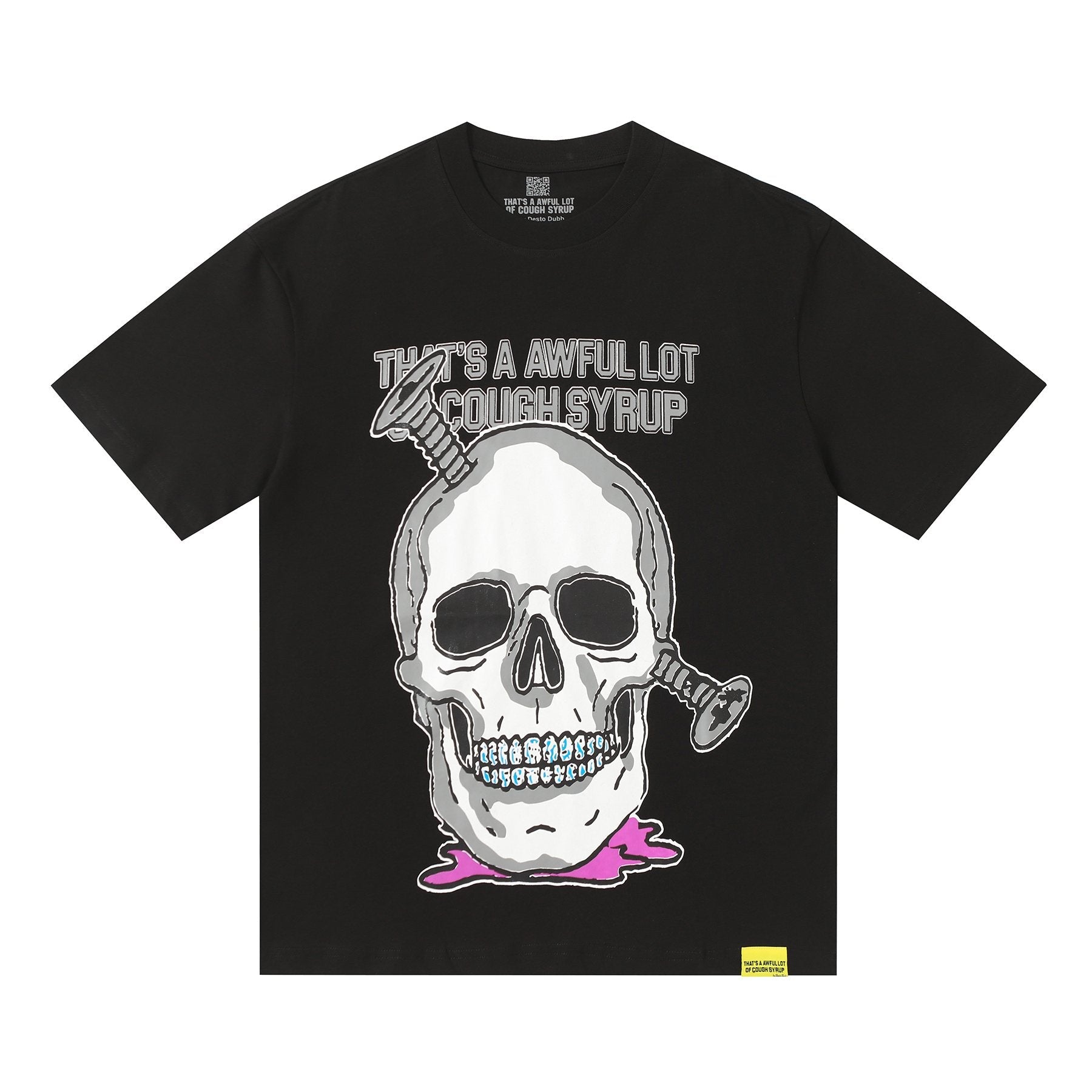 THAT'S A AWFUL LOT OF COUGH SYRUP Skull & Persona Graphic T-Shirt — hero
