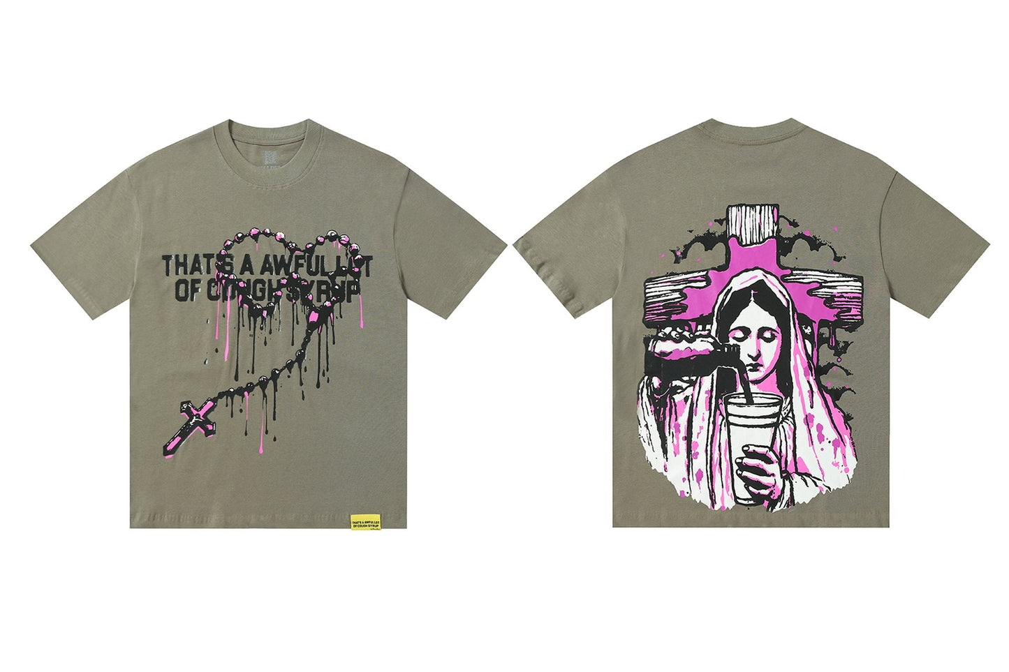 THAT'S A AWFUL LOT OF COUGH SYRUP Front & Back Graphic T-Shirt — hero