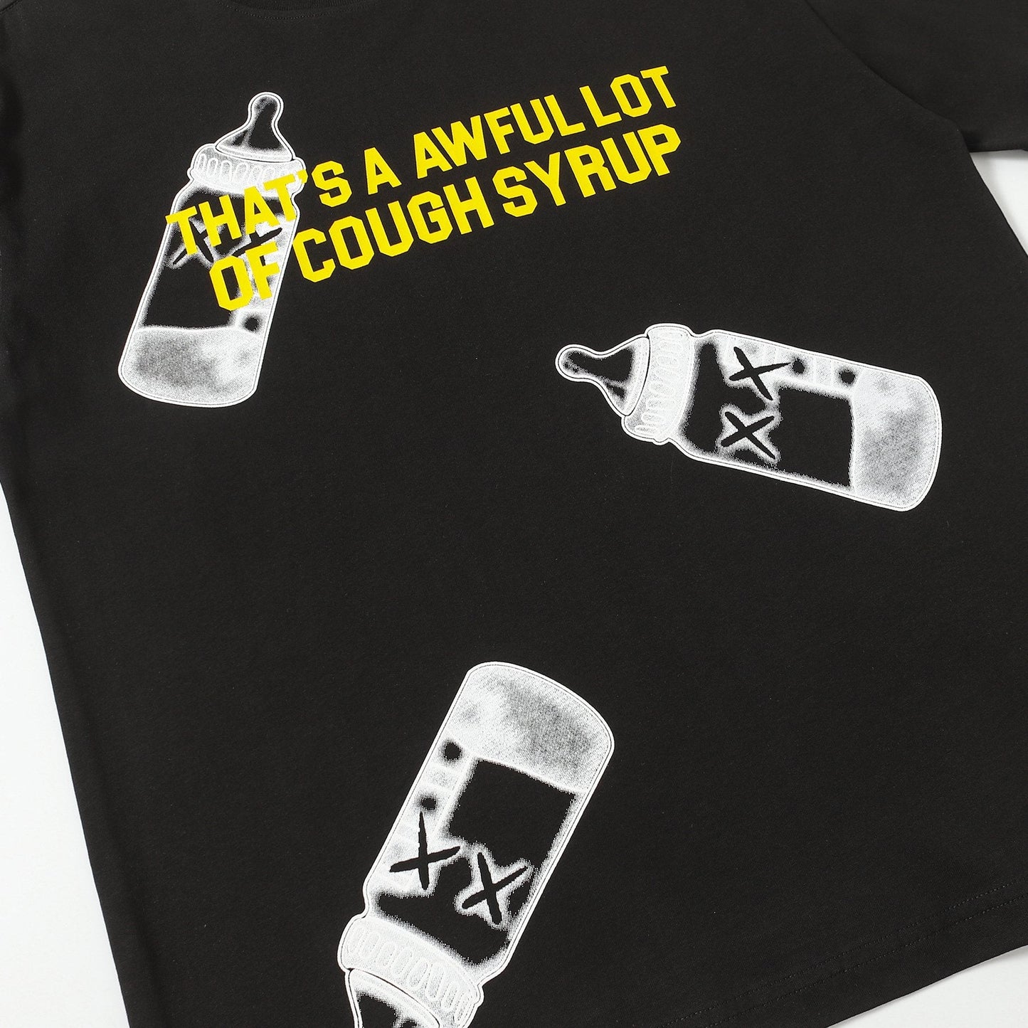 THAT'S A AWFUL LOT OF COUGH SYRUP Front & Back Graphic T-Shirt — detail