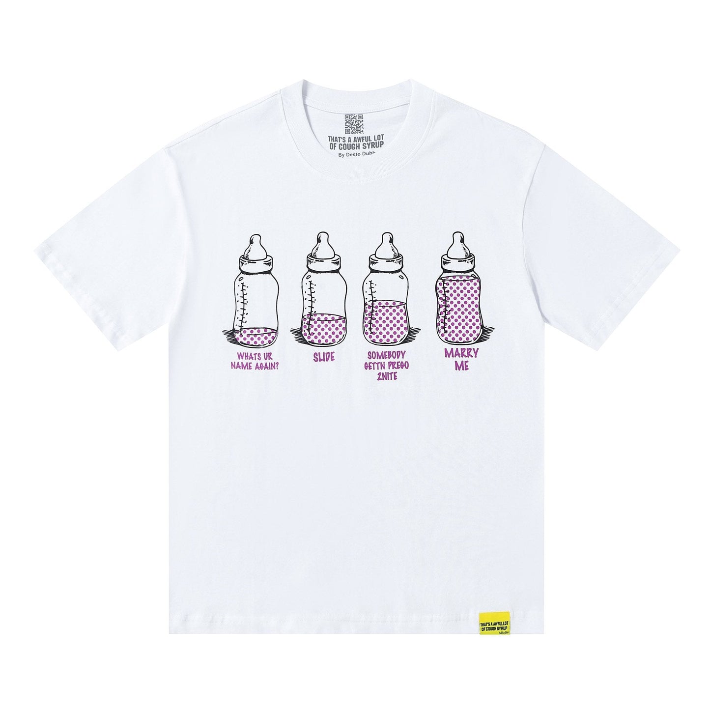 THAT'S A AWFUL LOT OF COUGH SYRUP Bottle Graphic Short-Sleeve T-Shirt — hero