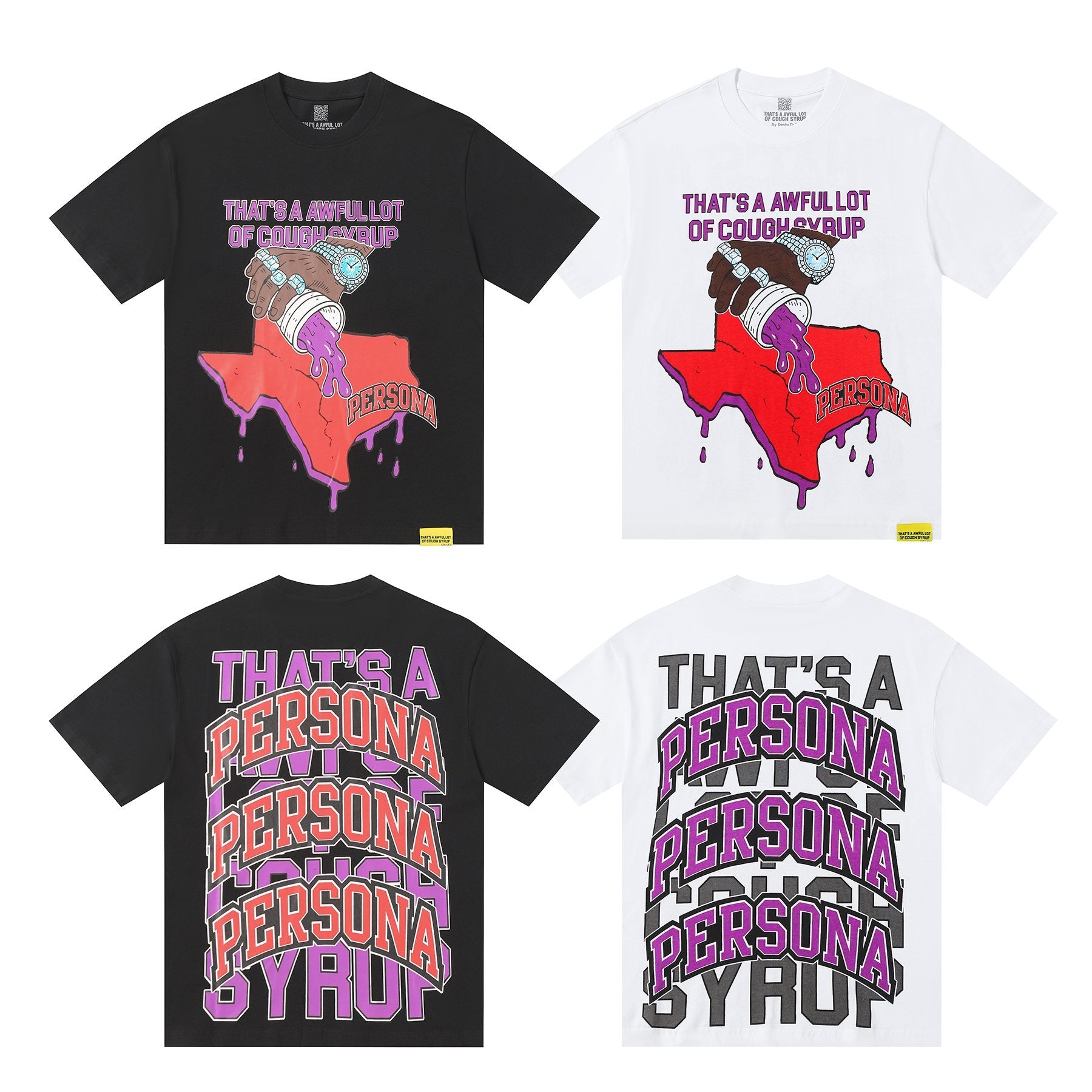 THAT'S A AWFUL LOT OF COUGH SYRUP Front & Back Graphic T-Shirt — comparison