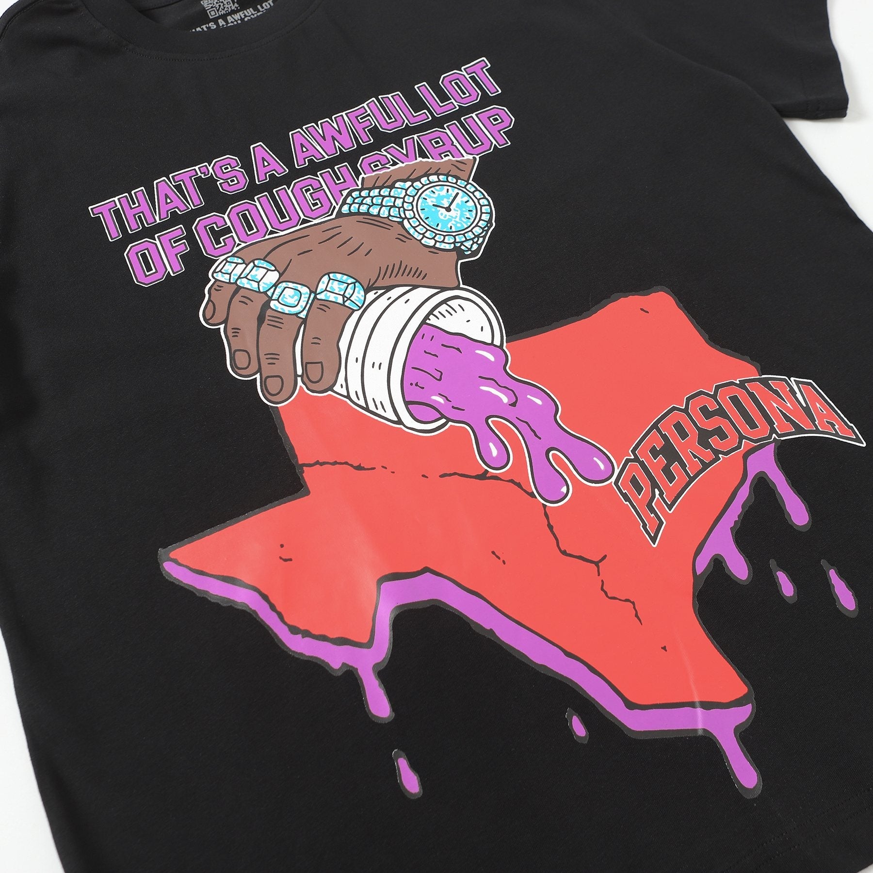 THAT'S A AWFUL LOT OF COUGH SYRUP Front & Back Graphic T-Shirt — detail