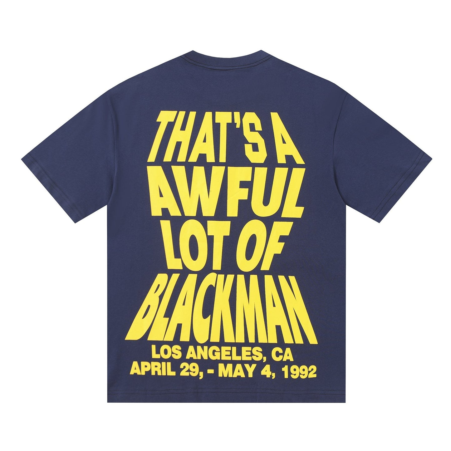 THAT'S A AWFUL LOT OF COUGH SYRUP Navy Graphic Short-Sleeve T-Shirt — back