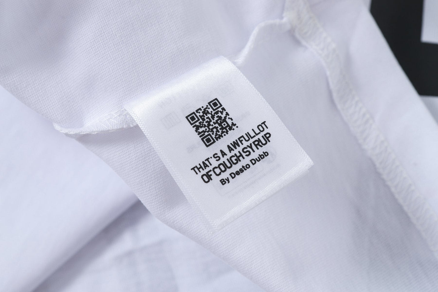 THAT'S A AWFUL LOT OF COUGH SYRUP Leaf Graphic Short-Sleeve T-Shirt — neck_label