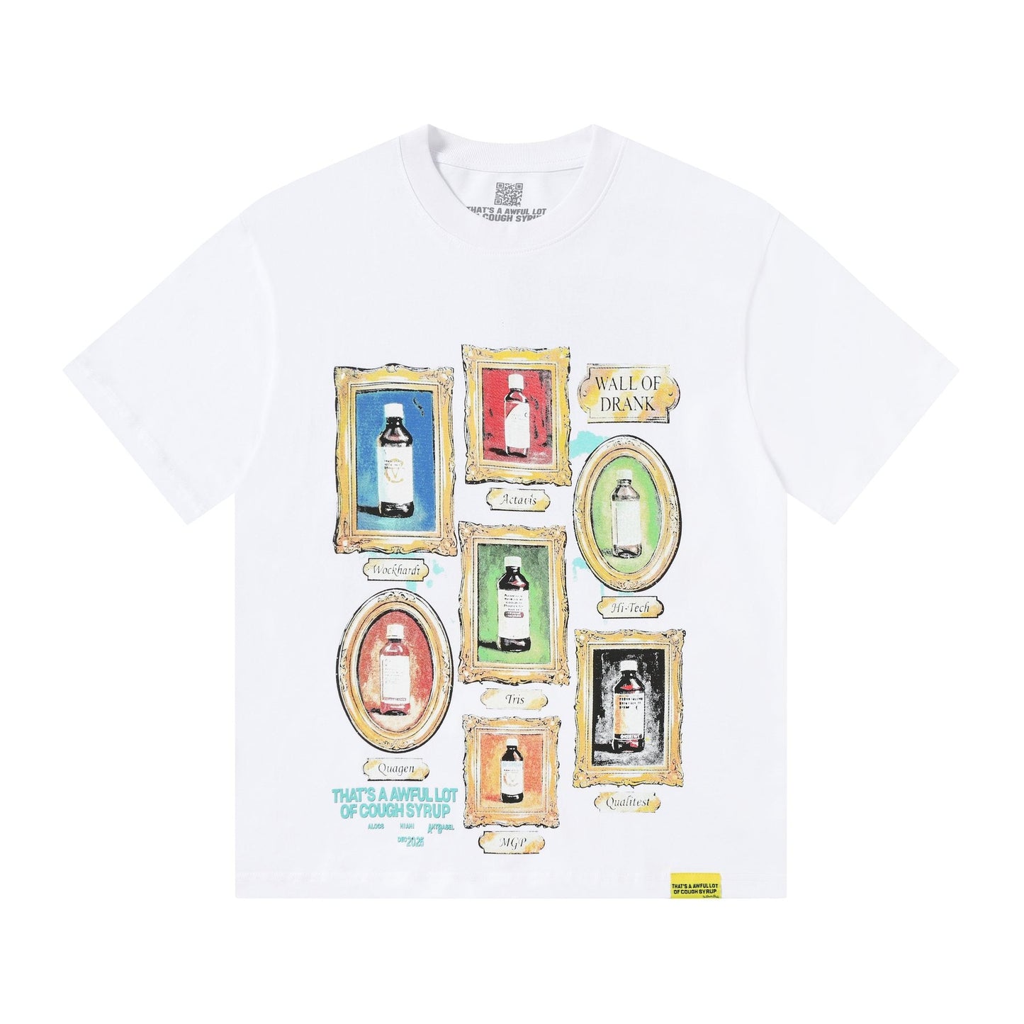 THAT'S A AWFUL LOT OF COUGH SYRUP Bottle Graphic T-Shirt — front