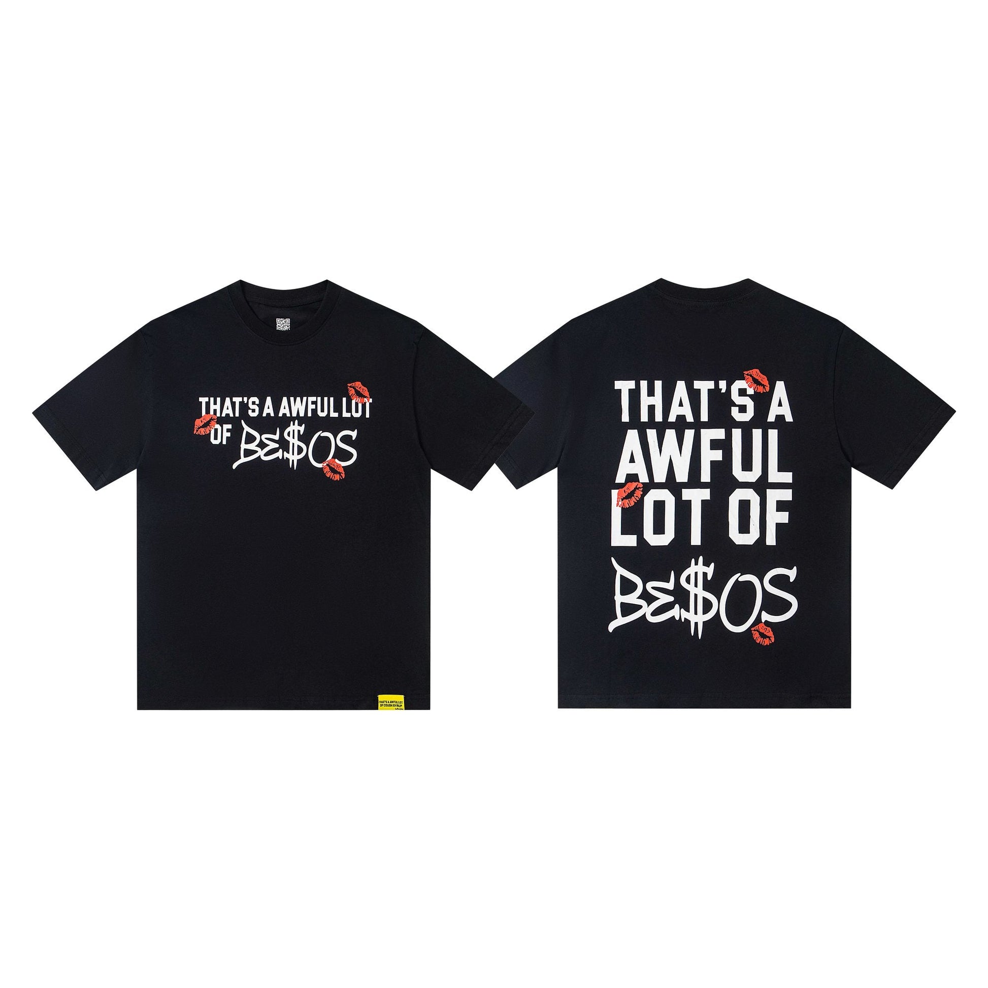 THAT'S A AWFUL LOT OF COUGH SYRUP Black Graphic Short-Sleeve T-Shirt — hero