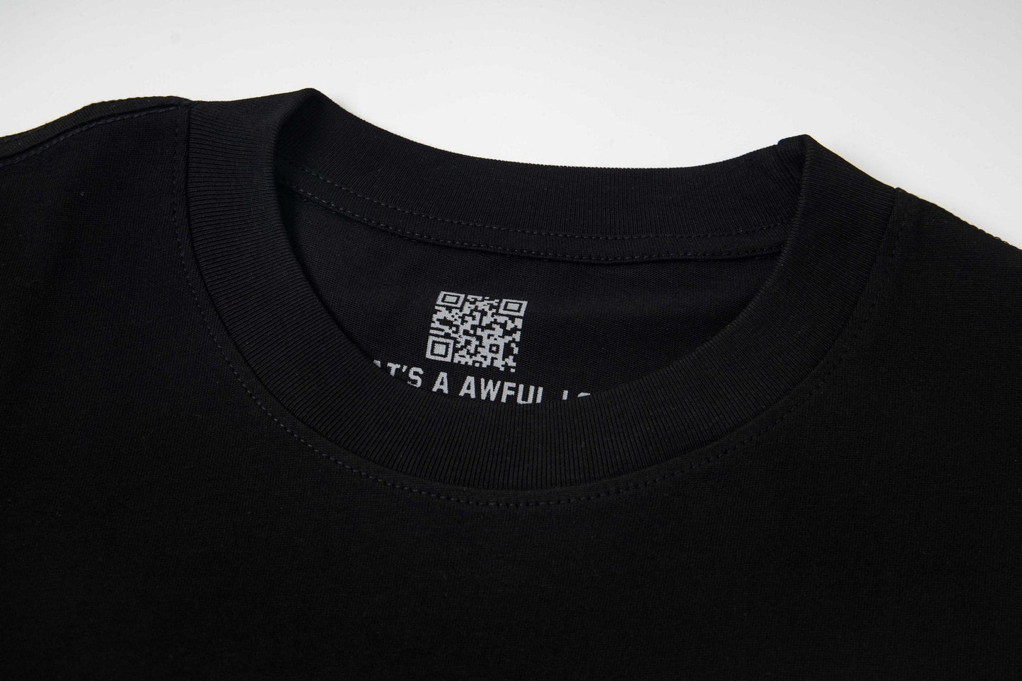 THAT'S A AWFUL LOT OF COUGH SYRUP Front & Back Graphic T-Shirt — neck_label