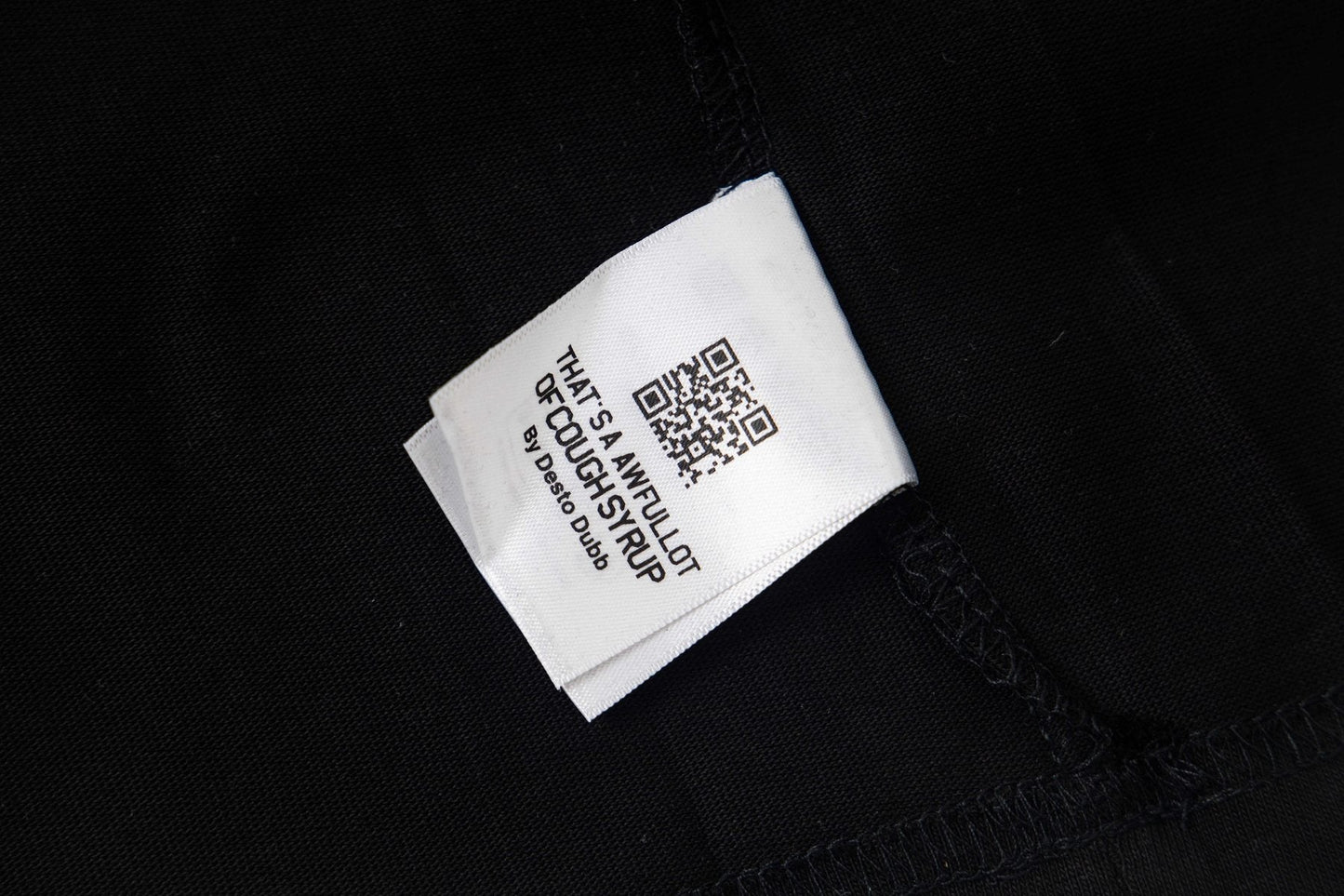 THAT'S A AWFUL LOT OF COUGH SYRUP Front & Back Graphic T-Shirt — neck_label