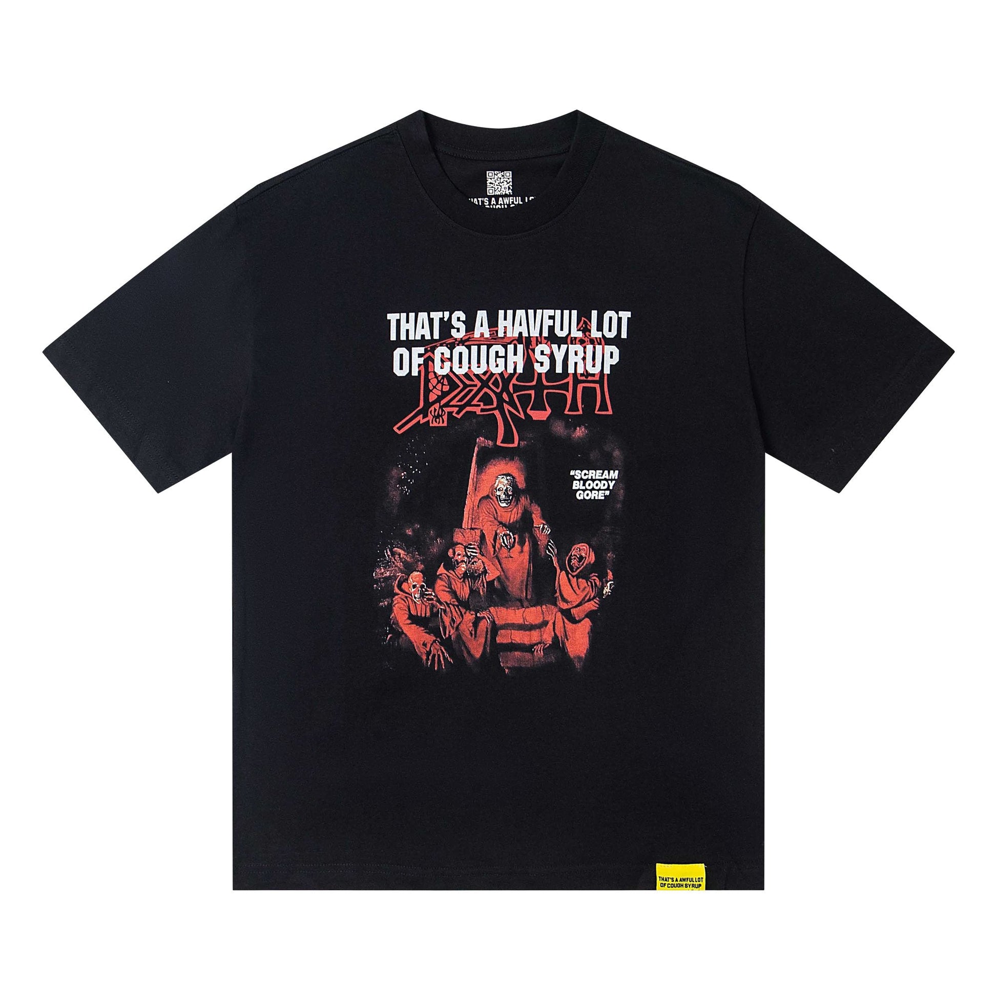 THAT'S A AWFUL LOT OF COUGH SYRUP Red/White Graphic Short-Sleeve T-Shirt — hero