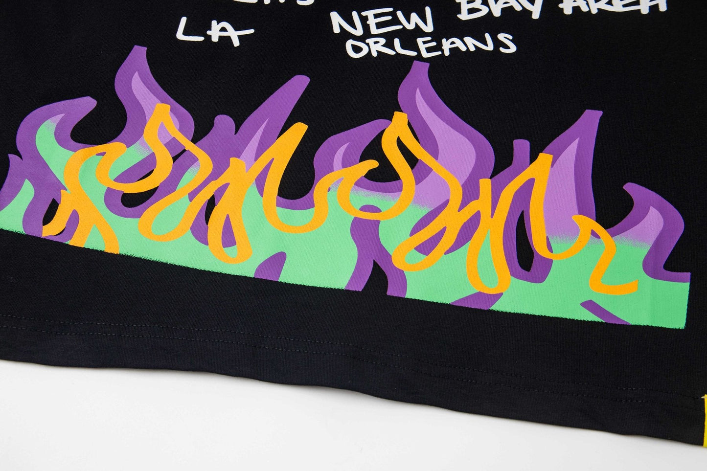 THAT'S A AWFUL LOT OF COUGH SYRUP PO UP Flame Graphic Short-Sleeve T-Shirt — detail