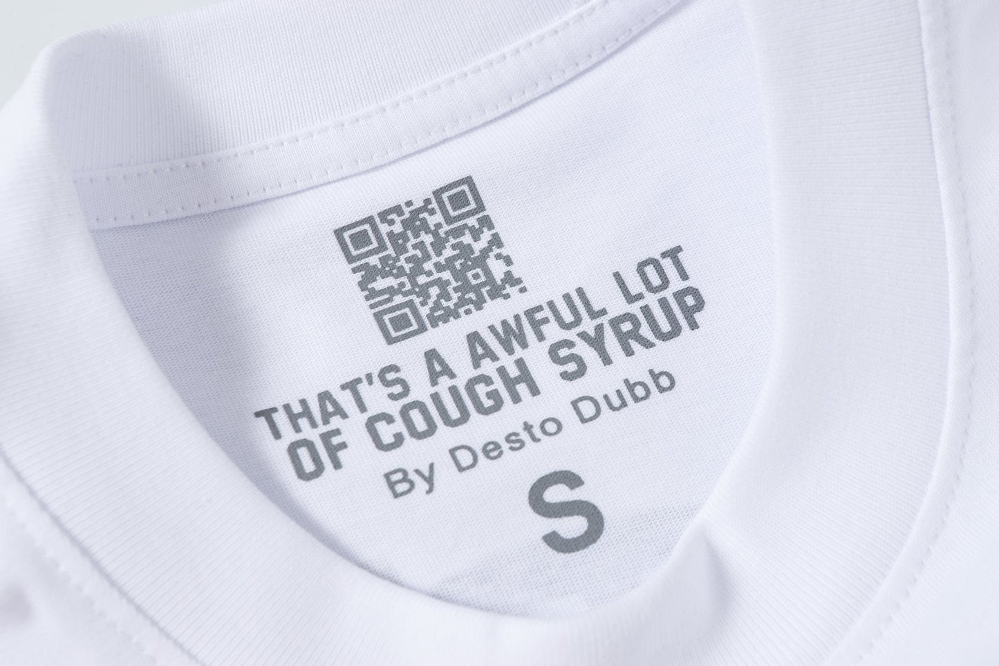 THAT'S A AWFUL LOT OF COUGH SYRUP Front & Back Graphic T-Shirt — neck_label