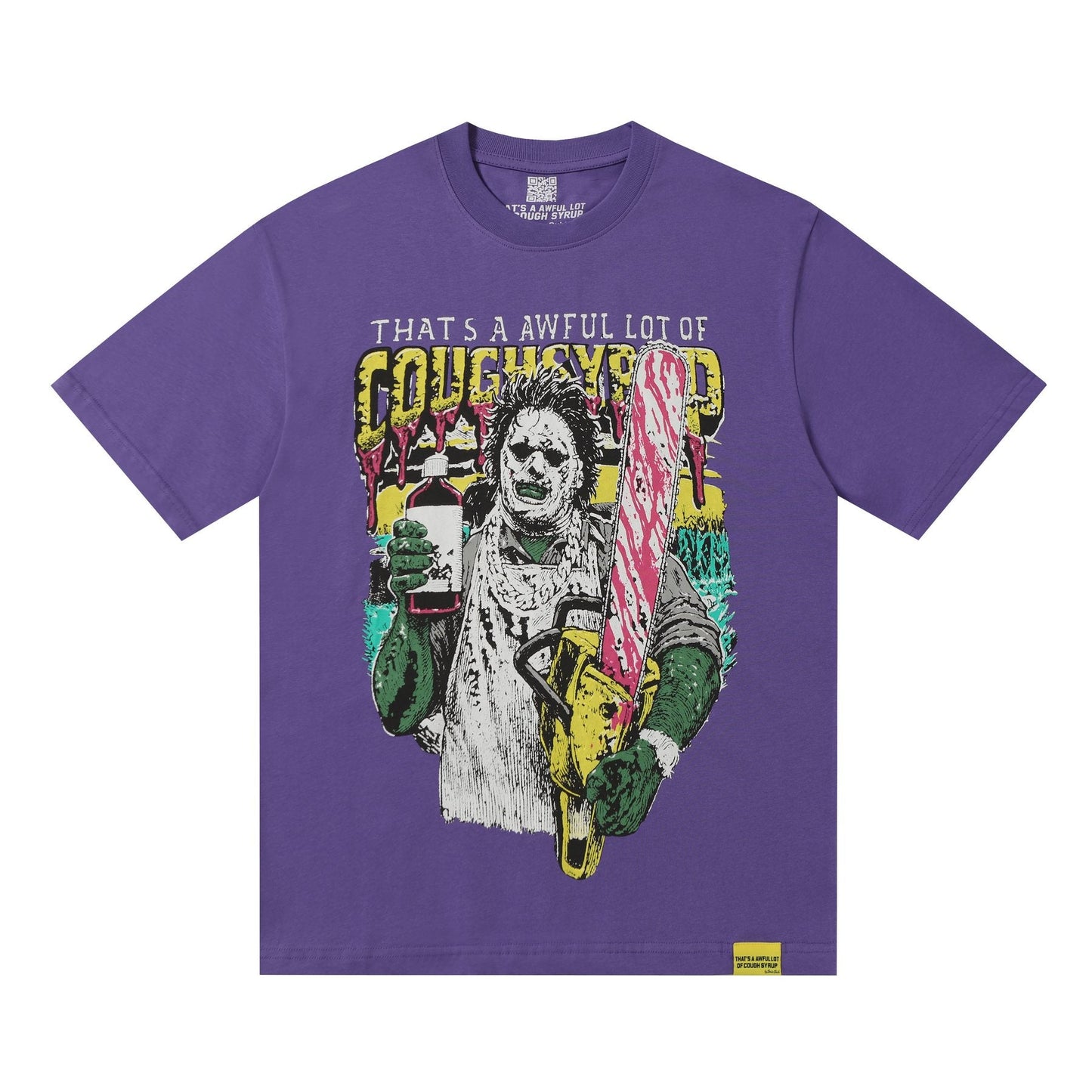 THAT'S A AWFUL LOT OF COUGH SYRUP Distressed Graphic T-Shirt — front