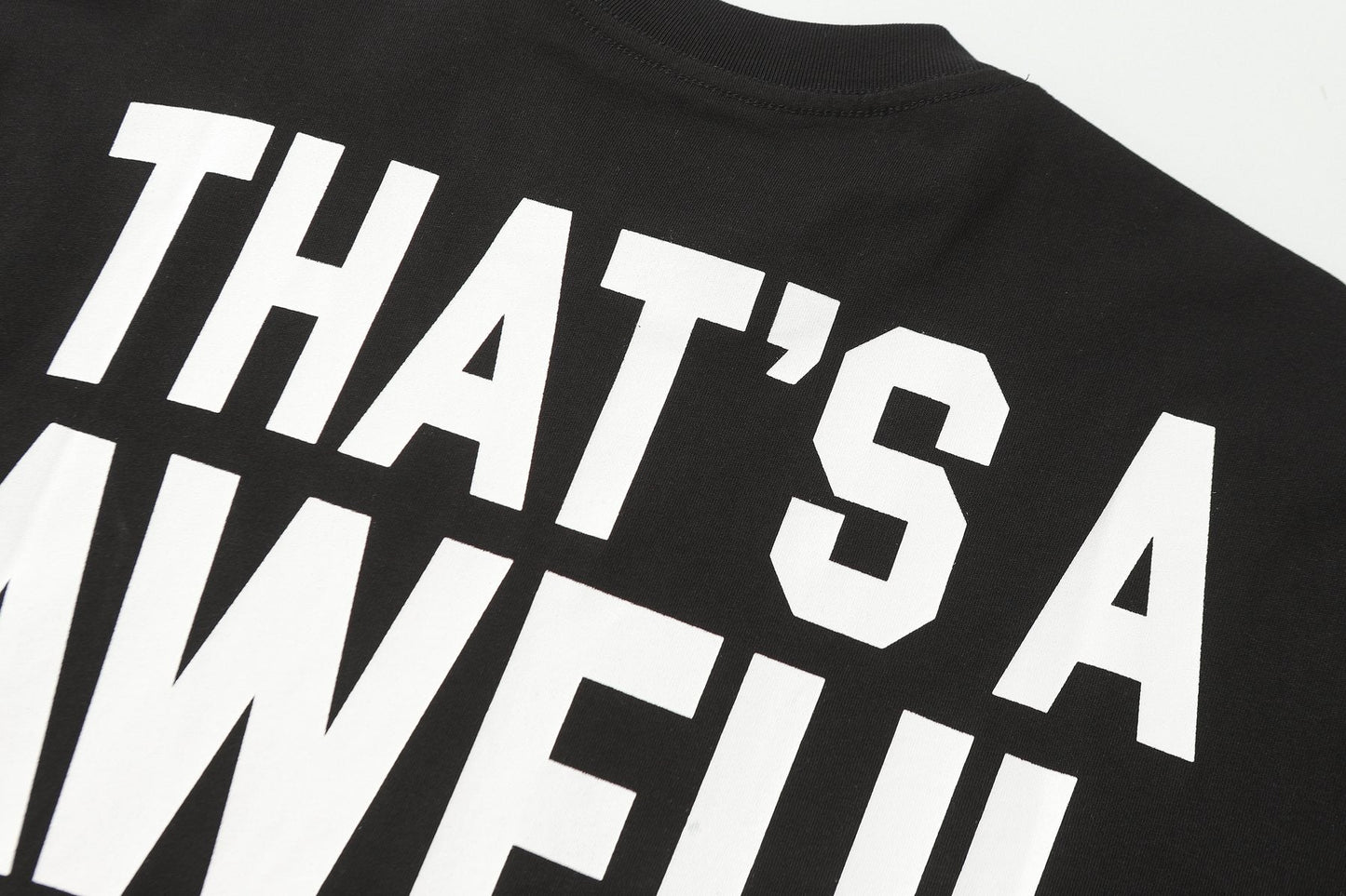THAT'S A AWFUL LOT OF COUGH SYRUP Front & Back Graphic Short-Sleeve T-Shirt — detail