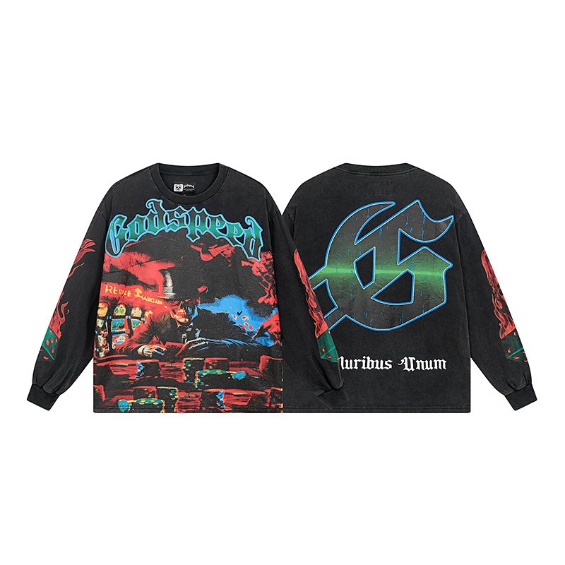 Godspeed E Pluribus Unum Washed Long-Sleeve T-Shirt — hero