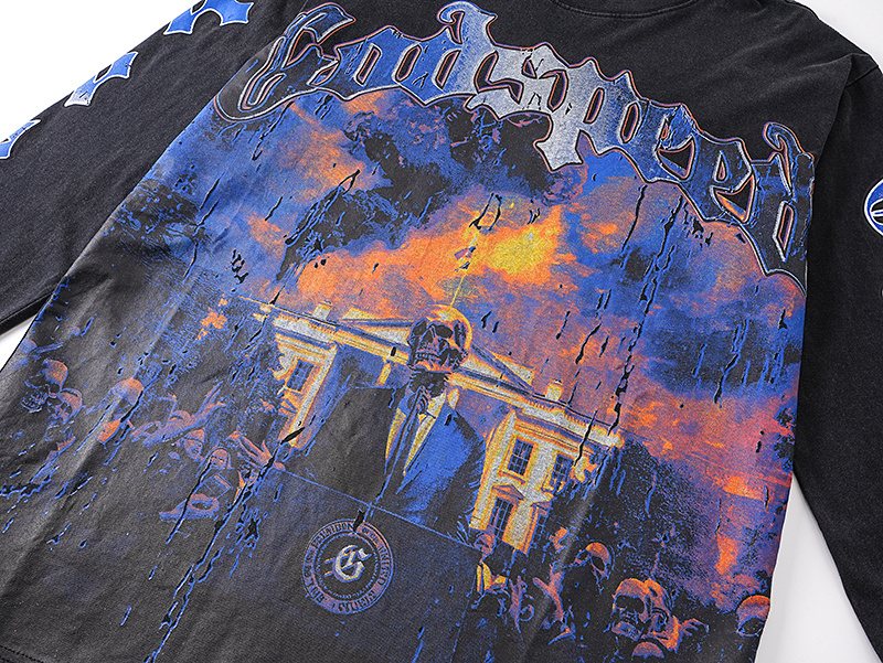 Godspeed Mansion Graphic Long-Sleeve T-Shirt — detail