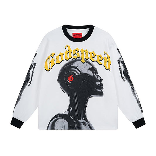 Godspeed Robot Graphic Long-Sleeve T-Shirt — hero
