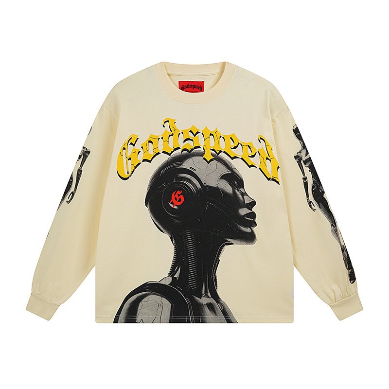 Godspeed Robot Graphic Long-Sleeve T-Shirt — front