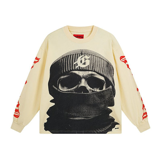 Godspeed Masked Face Graphic Long-Sleeve T-Shirt — hero