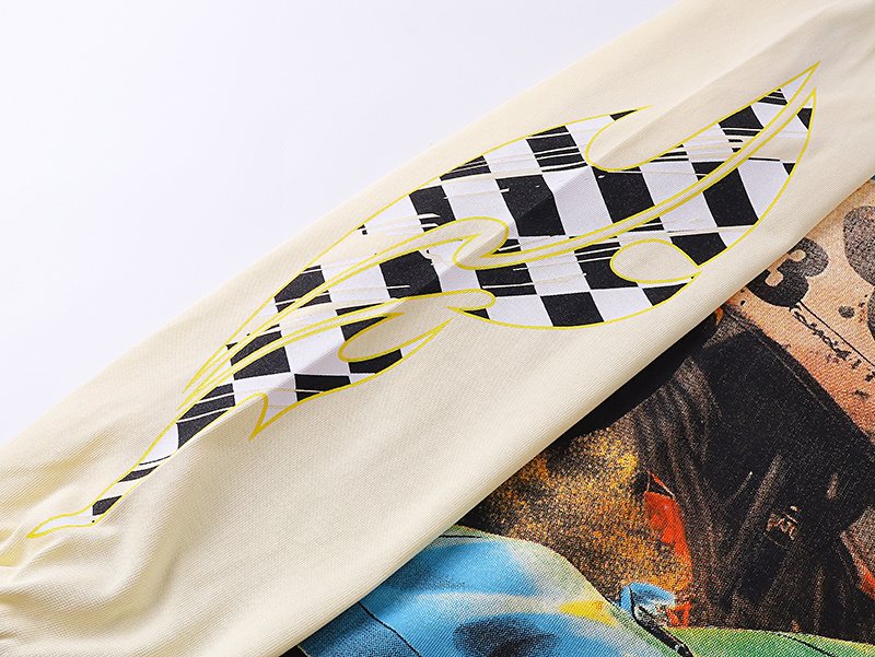 Godspeed Out of Many One Racing Graphic Long-Sleeve T-Shirt — detail