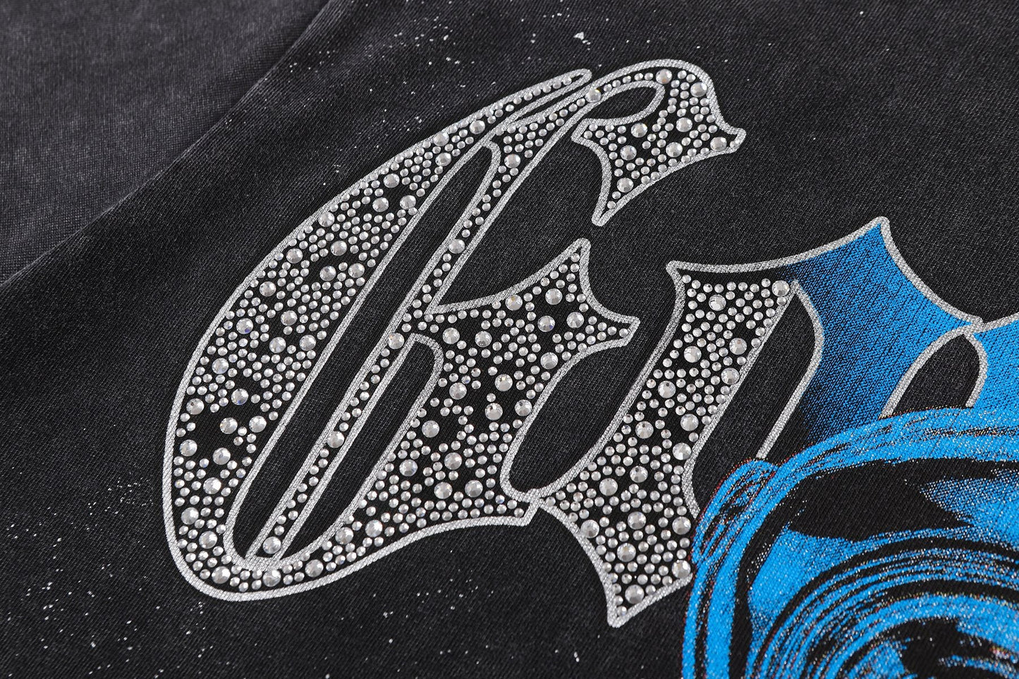 Godspeed Blue/Red Graphic Short-Sleeve T-Shirt — detail
