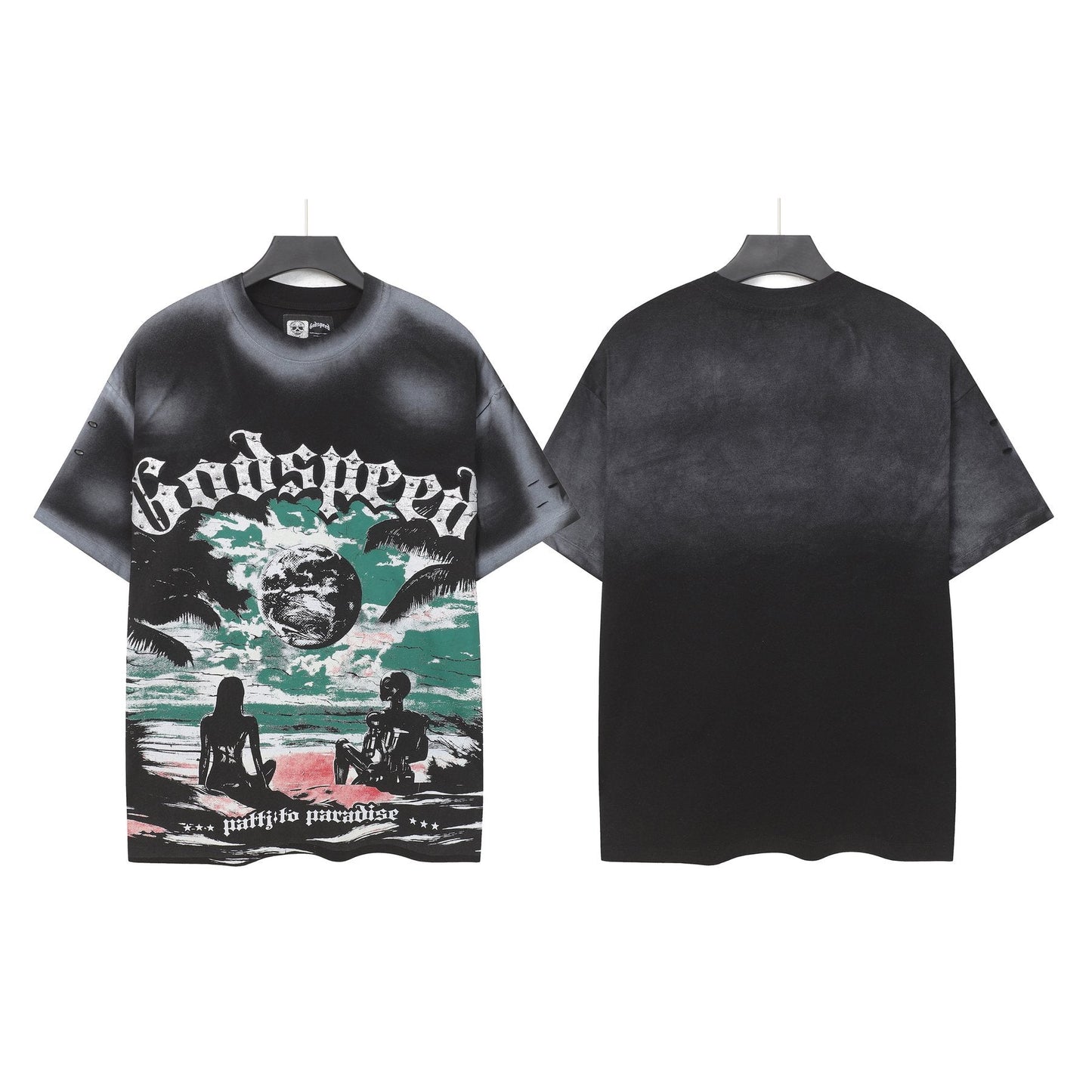 Godspeed Puffito Paradise Spray-Dye Graphic T-Shirt — front