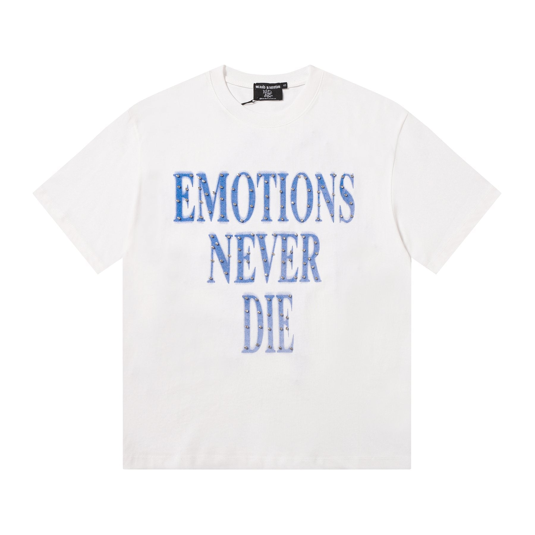 MIXED EMOTION Never Die Graphic Short-Sleeve T-Shirt — front