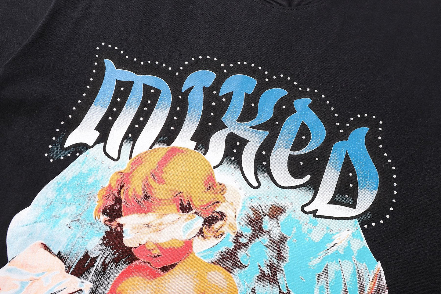 MIXED EMOTION Angel Back Graphic T-Shirt — detail