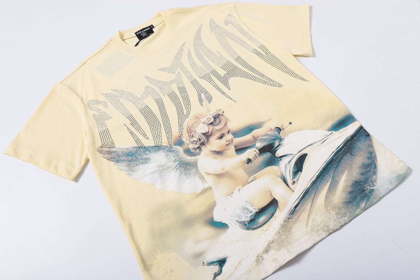 MIXED EMOTION Angel Graphic Short-Sleeve T-Shirt — front