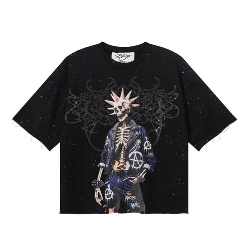 BKYS Revival Skeleton Rhinestone Graphic T-Shirt — hero