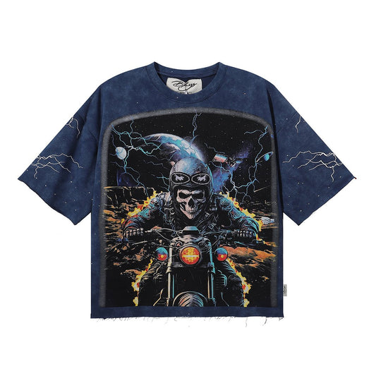 BKYS Revival Rider Skeleton Motorcycle Graphic T-Shirt — hero