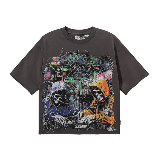 BKYS Revival No Gut No Glory Rhinestone Cropped T-Shirt — hero