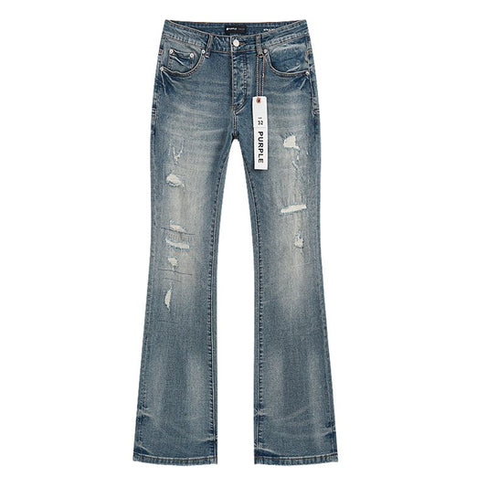 Purple Brand Distressed Flared Jeans — hero