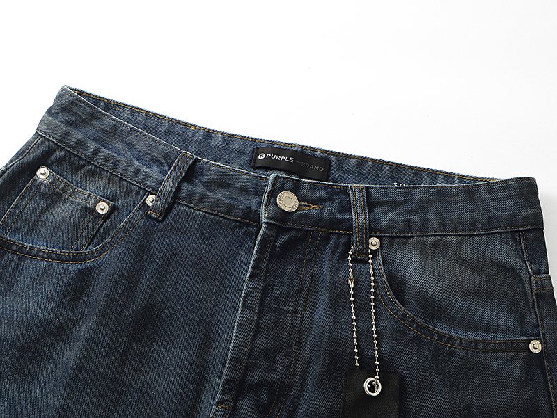 Purple Brand Dark Blue Distressed Jeans — detail