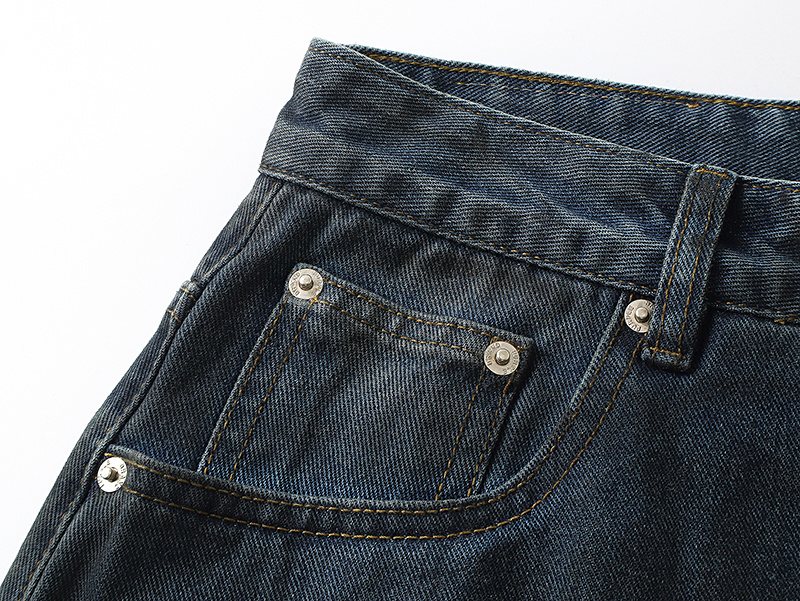 Purple Brand Dark Blue Distressed Jeans — detail