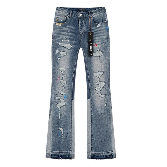 Purple Brand Distressed Washed Denim Jeans — hero