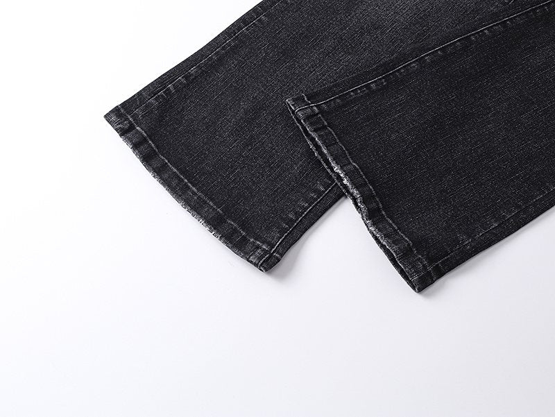 Purple Brand Washed Black Distressed Flare Jeans — detail