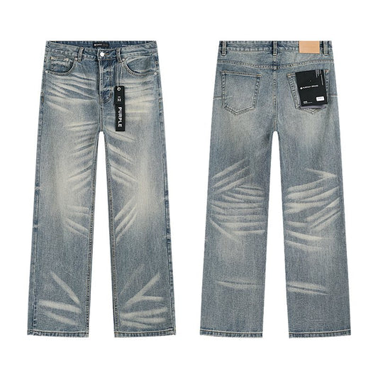 Purple Brand Light Blue Wash Straight-Leg Jeans — hero