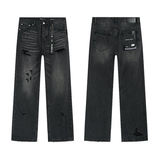 Purple Brand PU813 Washed Black Distressed Jeans — hero