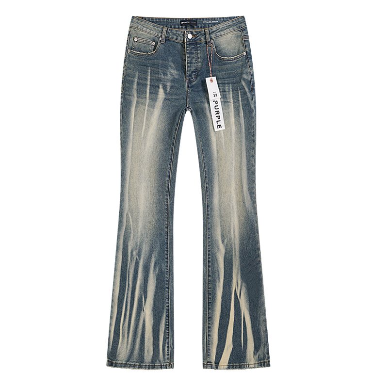Purple Brand Blue Washed Flare Jeans — hero