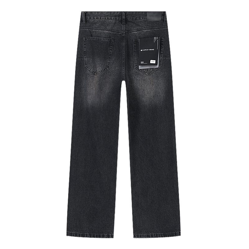 Purple Brand Black Washed Distressed Jeans — back